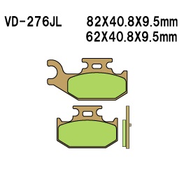 Тормозные колодки VD 276JL - VESRAH дисковые - тормозные колодки - Мотозапчасти - Интернет-магазин мотоэкипировки и мотозапчастей MотоГанза