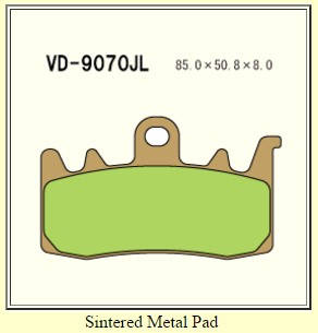 Тормозные колодки VESRAH VD 9070JL - VESRAH дисковые - тормозные колодки - Мотозапчасти - Интернет-магазин мотоэкипировки и мотозапчастей MотоГанза