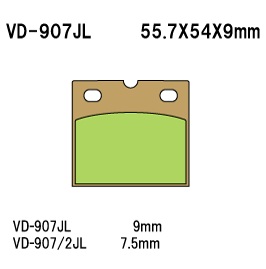 Тормозные колодки VESRAH VD 907JL - VESRAH дисковые - тормозные колодки - Мотозапчасти - Интернет-магазин мотоэкипировки и мотозапчастей MотоГанза
