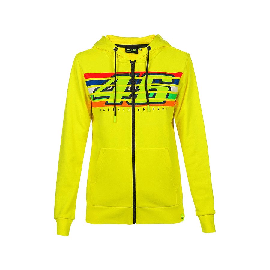VR46 Худи женское STRIPES желтое - VR 46 - прочее - Мотоэкипировка - Интернет-магазин мотоэкипировки и мотозапчастей MотоГанза