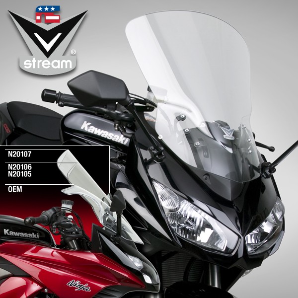 Лобовое стекло VSTREAM прозрачное N20107 Kawasaki Z1000SX - NATIONAL CYCLE - Аксессуары - Интернет-магазин мотоэкипировки и мотозапчастей MотоГанза