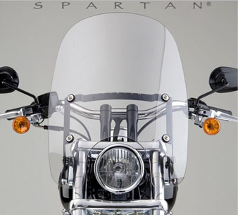 Лобовое стекло SPARTAN прозрачное высокое N21201 - Harley Davidson FX, Dyna, Softail (диаметр вилки 41mm и 49mm) - NATIONAL CYCLE - Аксессуары - Интернет-магазин мотоэкипировки и мотозапчастей MотоГанза
