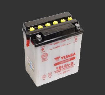 Аккумулятор YUASA YB12A-B - Аккумуляторы YUASA - аккумуляторы - Мотозапчасти - Интернет-магазин мотоэкипировки и мотозапчастей MотоГанза
