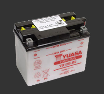 Аккумулятор YUASA YB12B-B2 - Аккумуляторы YUASA - аккумуляторы - Мотозапчасти - Интернет-магазин мотоэкипировки и мотозапчастей MотоГанза