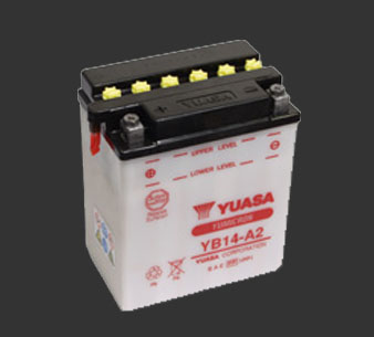 Аккумулятор YUASA YB14-A2 - Аккумуляторы YUASA - аккумуляторы - Мотозапчасти - Интернет-магазин мотоэкипировки и мотозапчастей MотоГанза