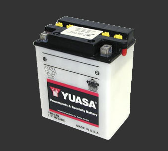 Аккумулятор YUASA YB14-B2 - Аккумуляторы YUASA - аккумуляторы - Мотозапчасти - Интернет-магазин мотоэкипировки и мотозапчастей MотоГанза