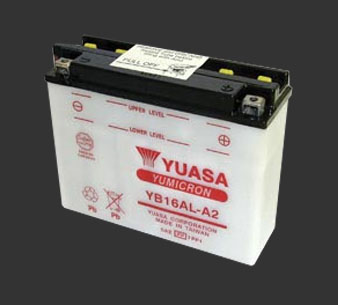 Аккумулятор YUASA YB16AL-A2 - Аккумуляторы YUASA - аккумуляторы - Мотозапчасти - Интернет-магазин мотоэкипировки и мотозапчастей MотоГанза