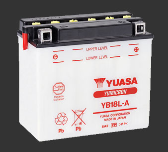 Аккумулятор YUASA YB18L-A с электролитом - Аккумуляторы YUASA - аккумуляторы - Мотозапчасти - Интернет-магазин мотоэкипировки и мотозапчастей MотоГанза