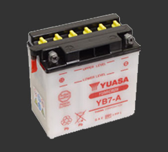Аккумулятор YUASA YB7-A - Аккумуляторы YUASA - аккумуляторы - Мотозапчасти - Интернет-магазин мотоэкипировки и мотозапчастей MотоГанза