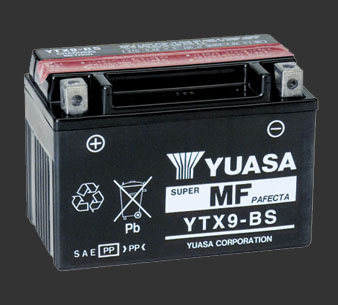 Аккумулятор YUASA YT9B-BS(9B4) - Аккумуляторы YUASA - аккумуляторы - Мотозапчасти - Интернет-магазин мотоэкипировки и мотозапчастей MотоГанза