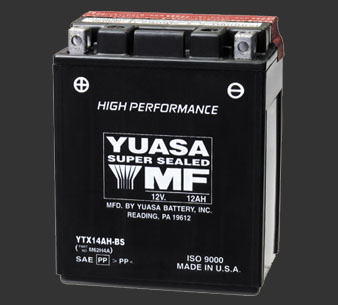Аккумулятор YUASA YTX14-AH-BS(14-A2,14B2,14A-A2) - Аккумуляторы YUASA - аккумуляторы - Мотозапчасти - Интернет-магазин мотоэкипировки и мотозапчастей MотоГанза