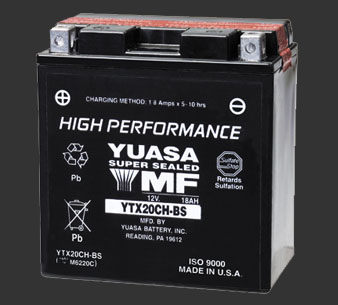 Аккумулятор YUASA YTX20CH-BS - Аккумуляторы YUASA - аккумуляторы - Мотозапчасти - Интернет-магазин мотоэкипировки и мотозапчастей MотоГанза