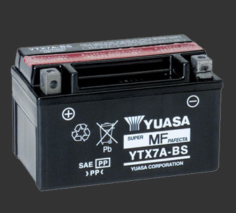 Аккумулятор YUASA YTX7A-BS - Аккумуляторы YUASA - аккумуляторы - Мотозапчасти - Интернет-магазин мотоэкипировки и мотозапчастей MотоГанза